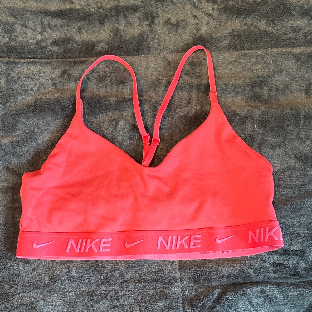 Nike Women's Indy Light Support Coral Sports Bra